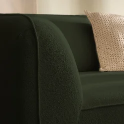 NOOR Chauffeuse pour canapé modulable en tissu bouclette