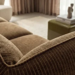 NOOR Pouf pour canapé modulable en velours côtelé