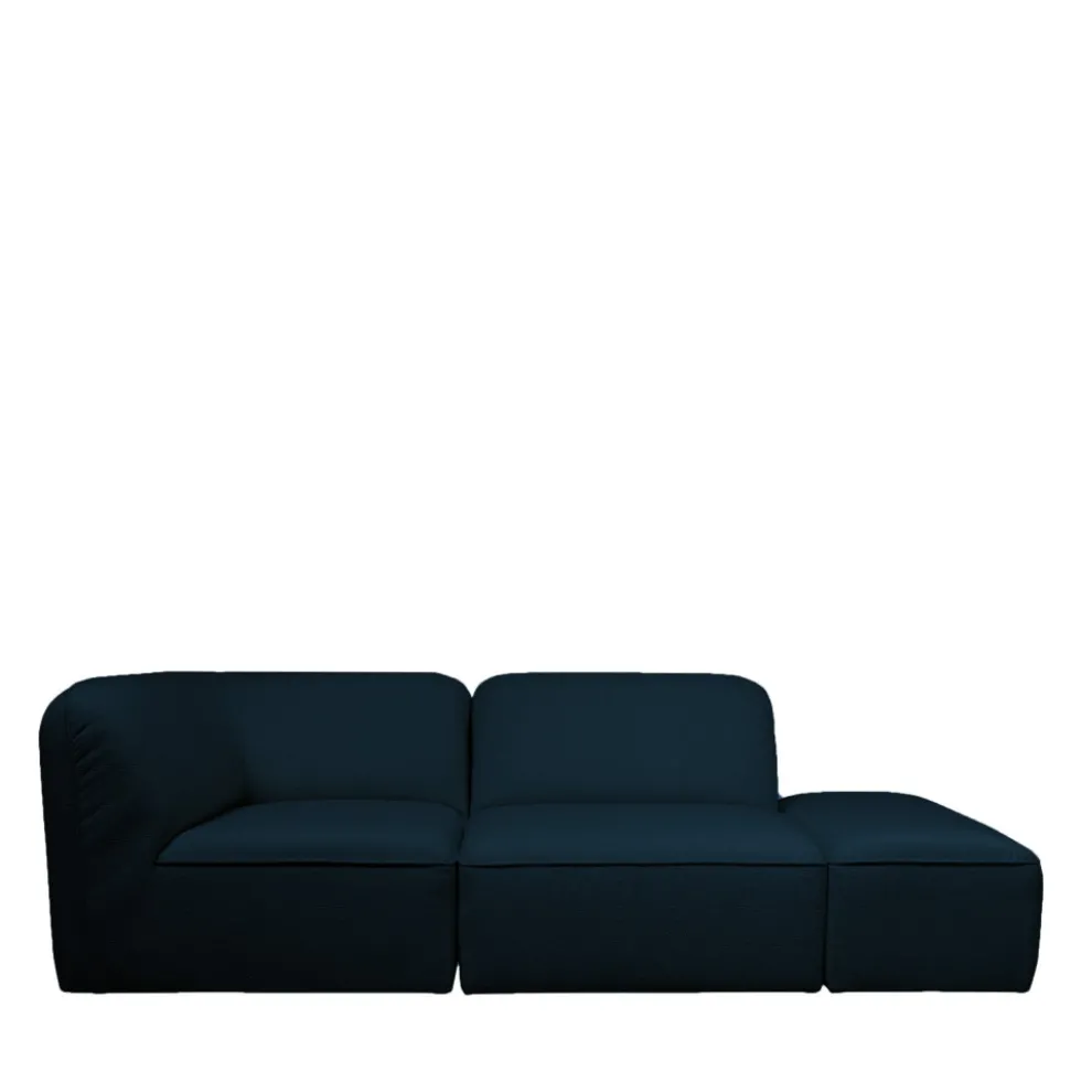 NOOR Pouf pour canapé modulable en tissu bouclette