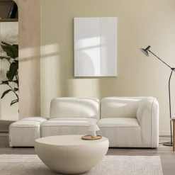 NOOR Pouf pour canapé modulable en tissu bouclette