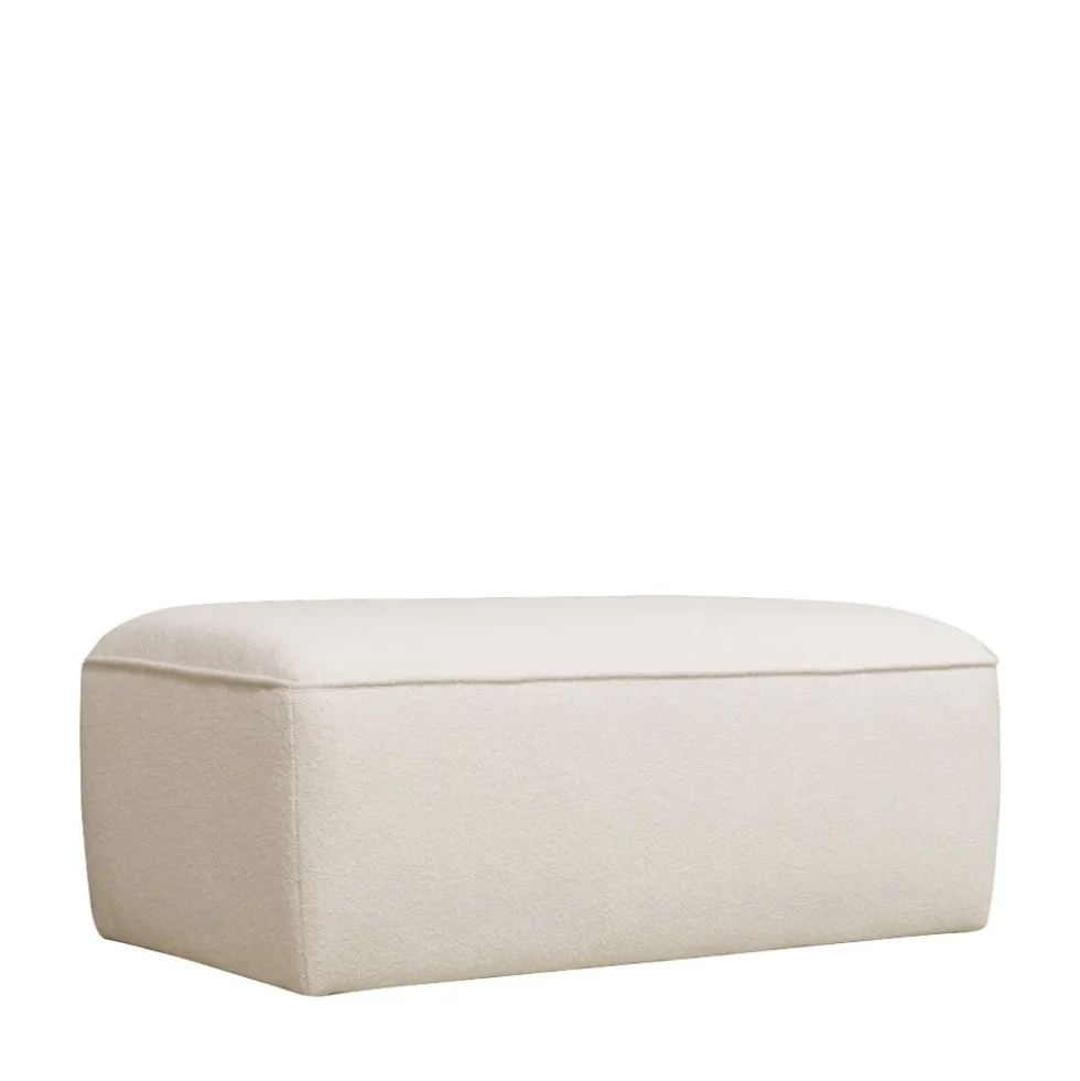 NOOR Pouf pour canapé modulable en tissu bouclette