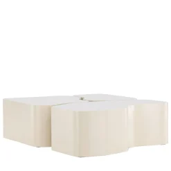 NORLAND Lot de 3 tables basses organiques en bois 92x70cm