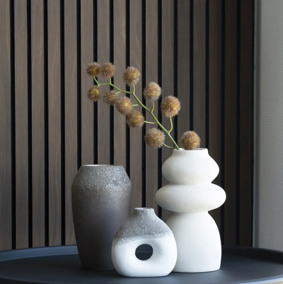 NOSARA Vase de forme organique en grès H26,5cm