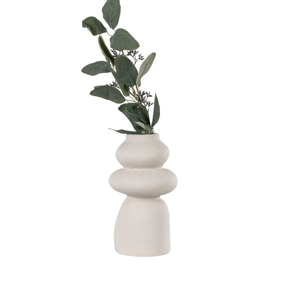 NOSARA Vase de forme organique en grès H26,5cm