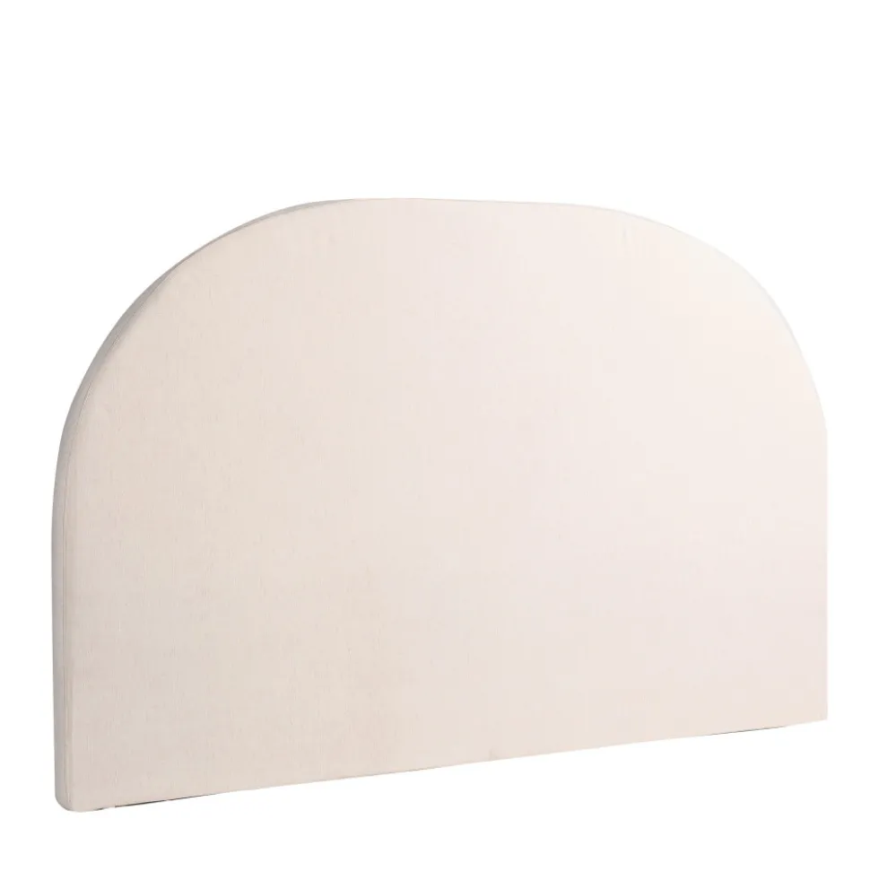 NOUSSA Tête de lit en coton et lin demi-lune L150cm