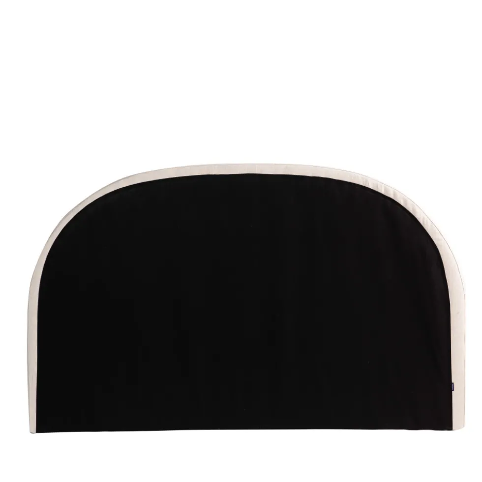 NOUSSA Tête de lit en coton et lin demi-lune L150cm