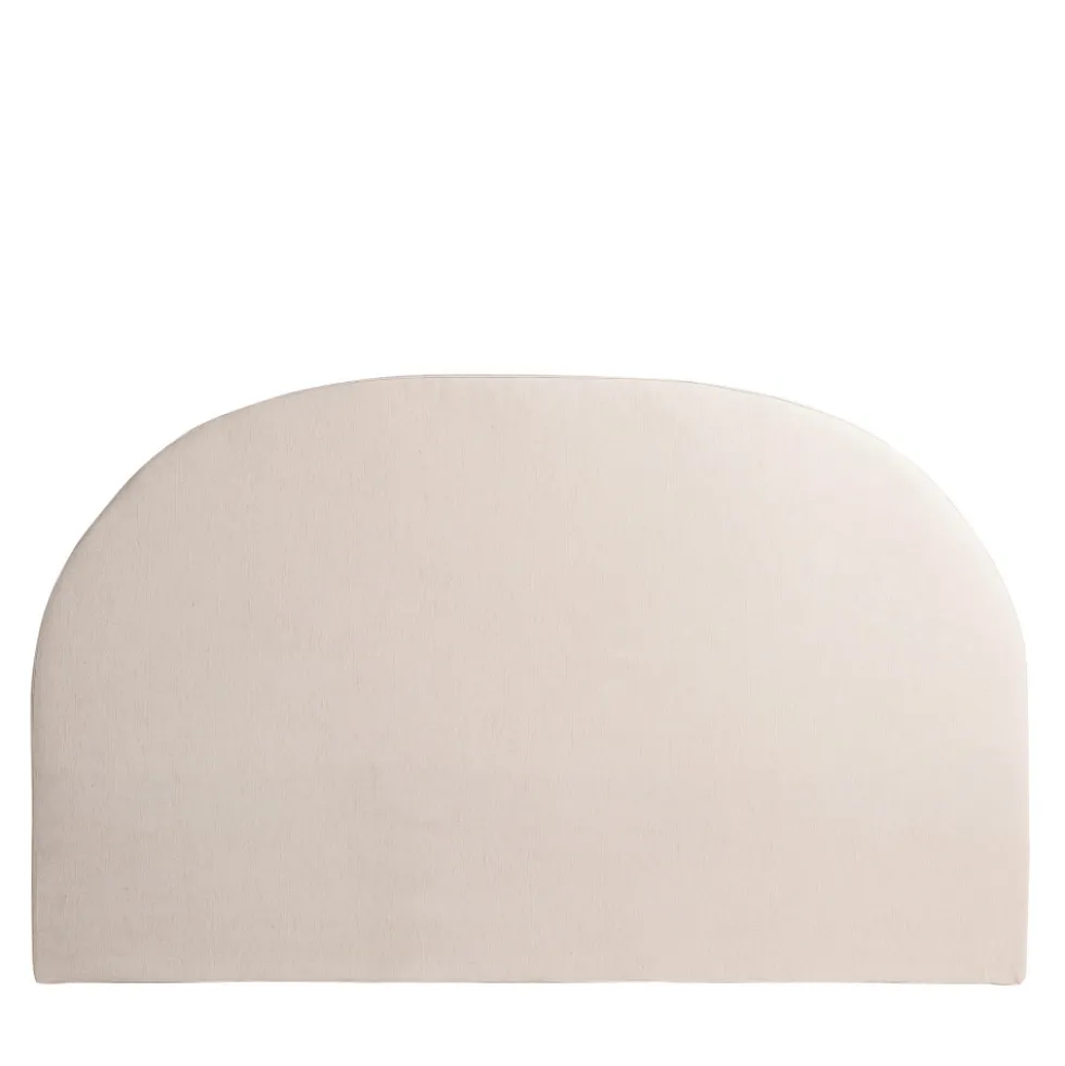 NOUSSA Tête de lit en coton et lin demi-lune L170cm