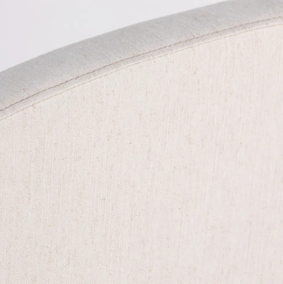 NOUSSA Tête de lit en coton et lin demi-lune L170cm