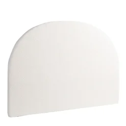 NOUSSA Tête de lit en tissu bouclette demi-lune L170cm