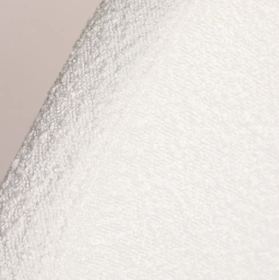 NOUSSA Tête de lit en tissu bouclette demi-lune L170cm