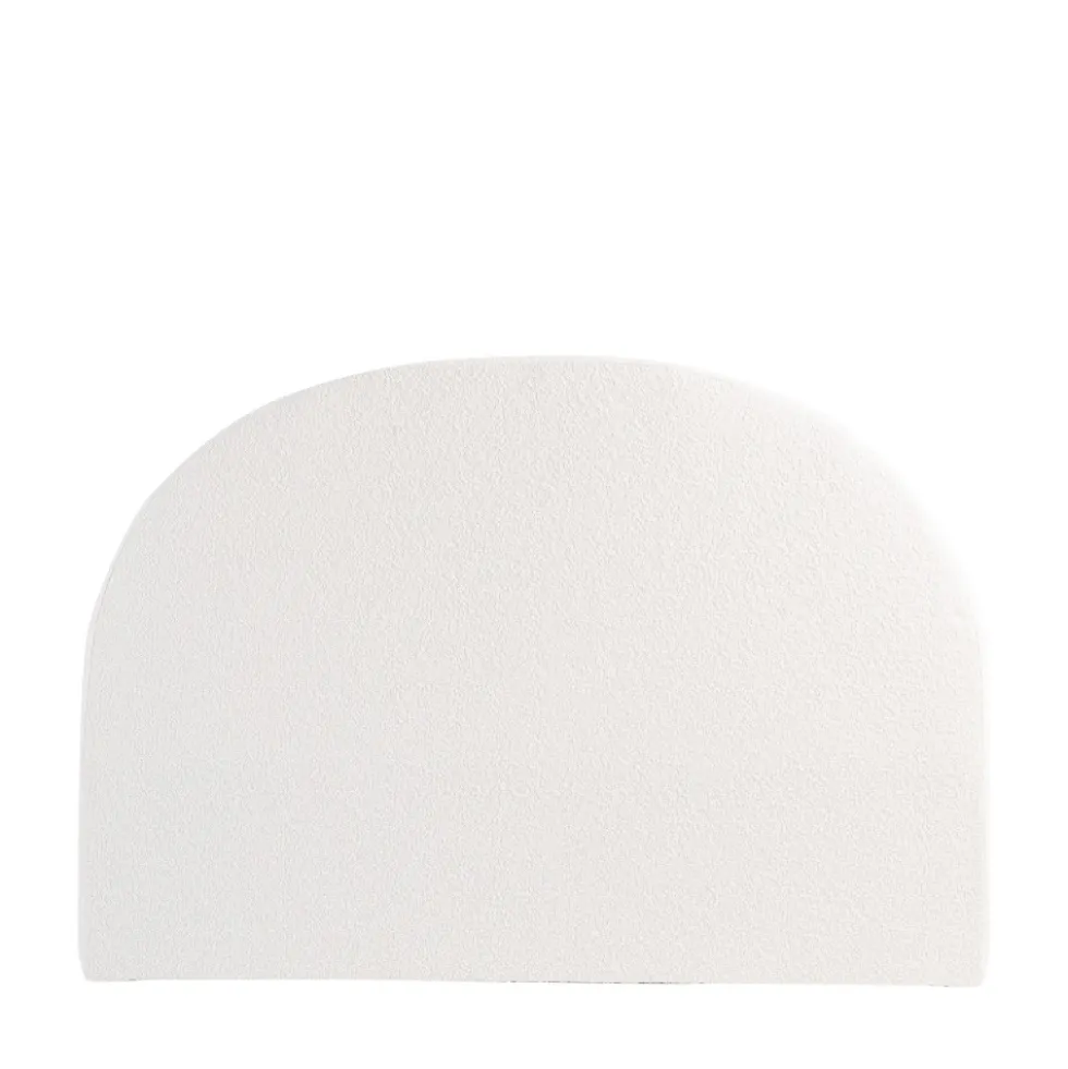 NOUSSA Tête de lit en tissu bouclette demi-lune L150cm