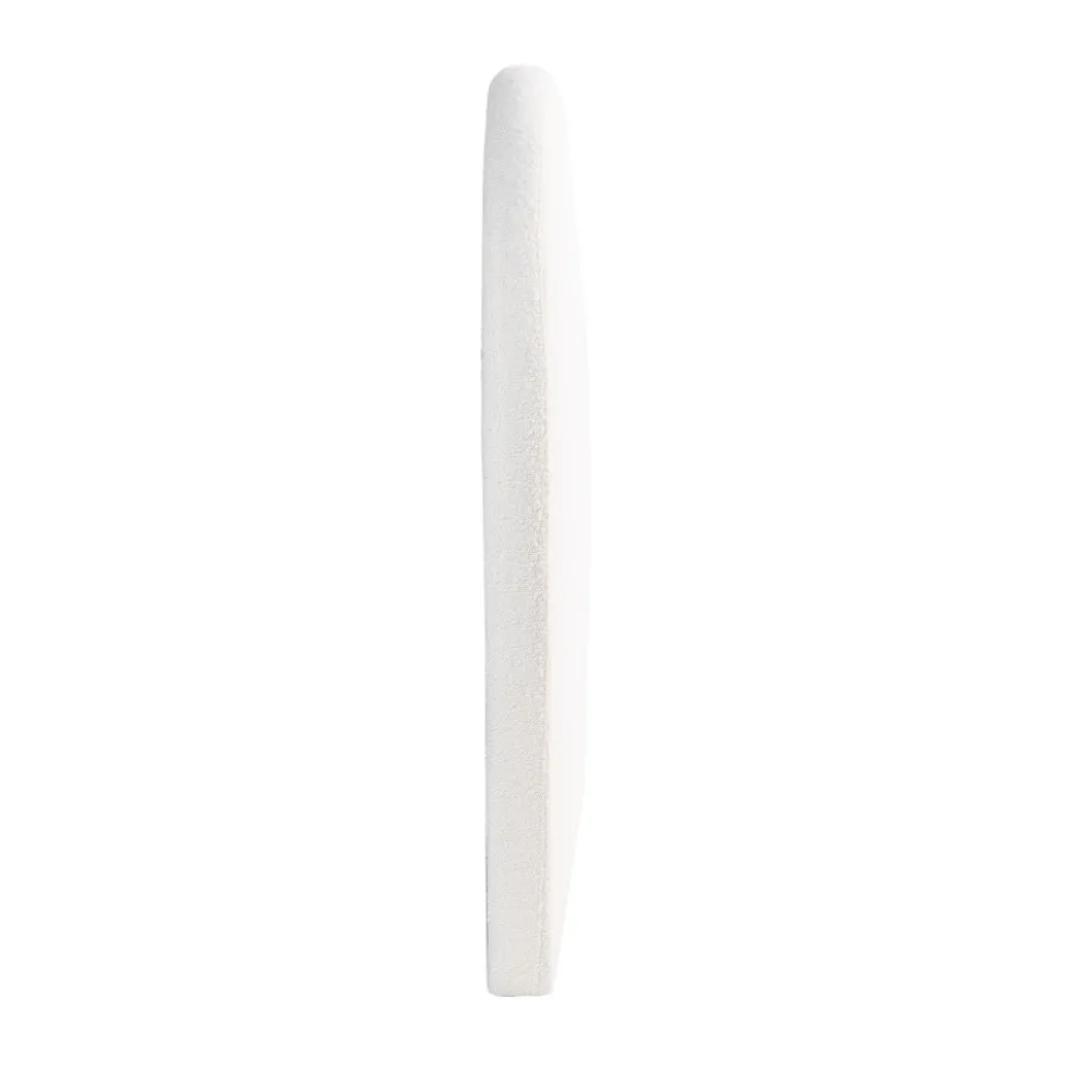 NOUSSA Tête de lit en tissu bouclette demi-lune L150cm