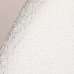 NOUSSA Tête de lit en tissu bouclette demi-lune L150cm