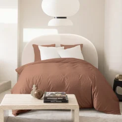 NOUSSA Tête de lit en tissu chenille demi-lune L150cm