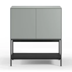 NOXA Buffet 2 portes en bois et métal L80cm
