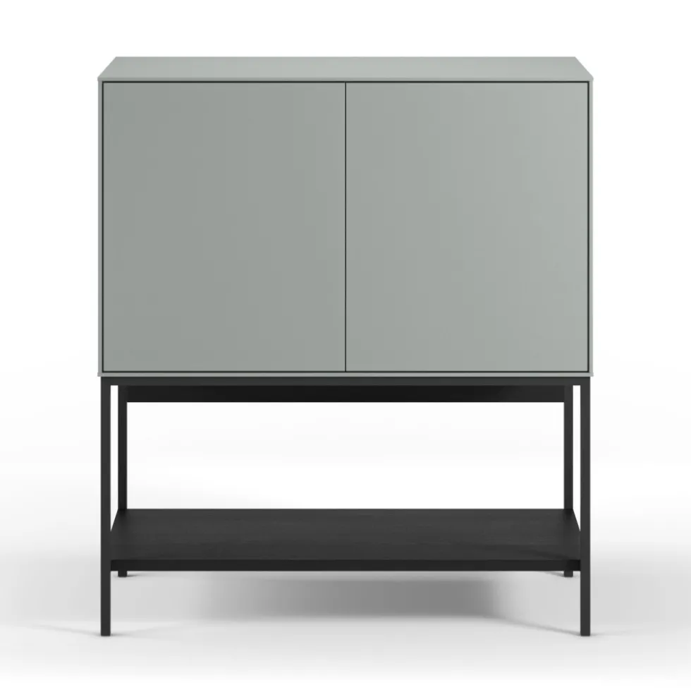 NOXA Buffet 2 portes en bois et métal L80cm