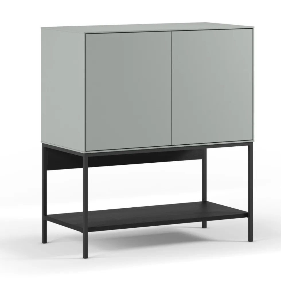 NOXA Buffet 2 portes en bois et métal L80cm