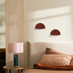 NUAGIO Lot de 2 étagères murales demi-cercle en métal L33cm