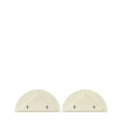 NUAGIO Lot de 2 étagères murales demi-cercle en métal L33cm