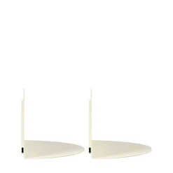 NUAGIO Lot de 2 étagères murales demi-cercle en métal L33cm
