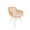 NUNUHAI Fauteuil de table en rotin pieds beiges