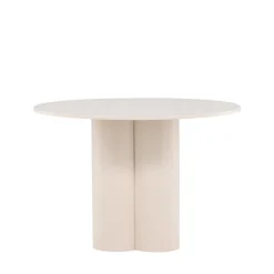 OLIVIA Table à manger 4 personnes ronde en bois