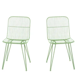 OMBRA Lot de 2 chaises design en métal