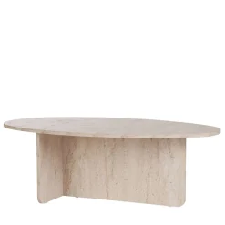 ORIS Table basse organique effet travertin 120x65cm