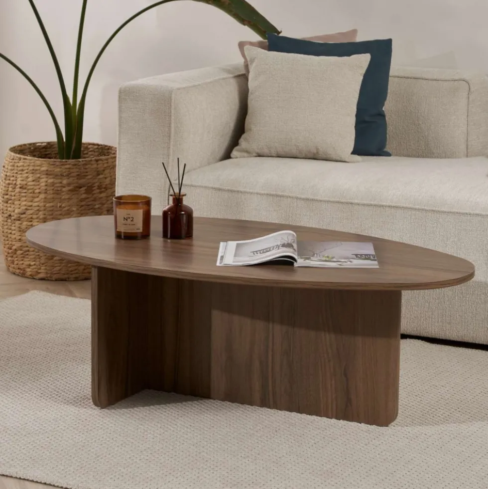 ORIS Table basse organique en bois 120x65cm