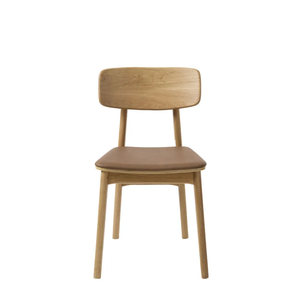 ORR Lot de 2 chaises en bois et simili