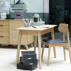 ORR Lot de 2 chaises en bois et simili