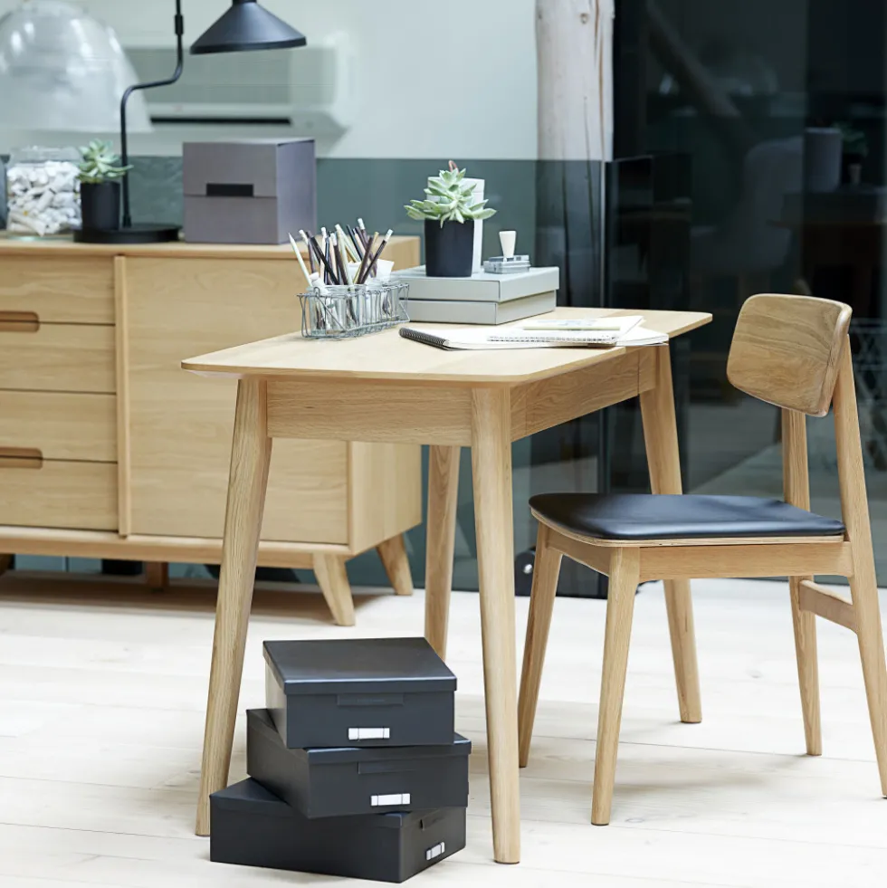ORR Lot de 2 chaises en bois et simili