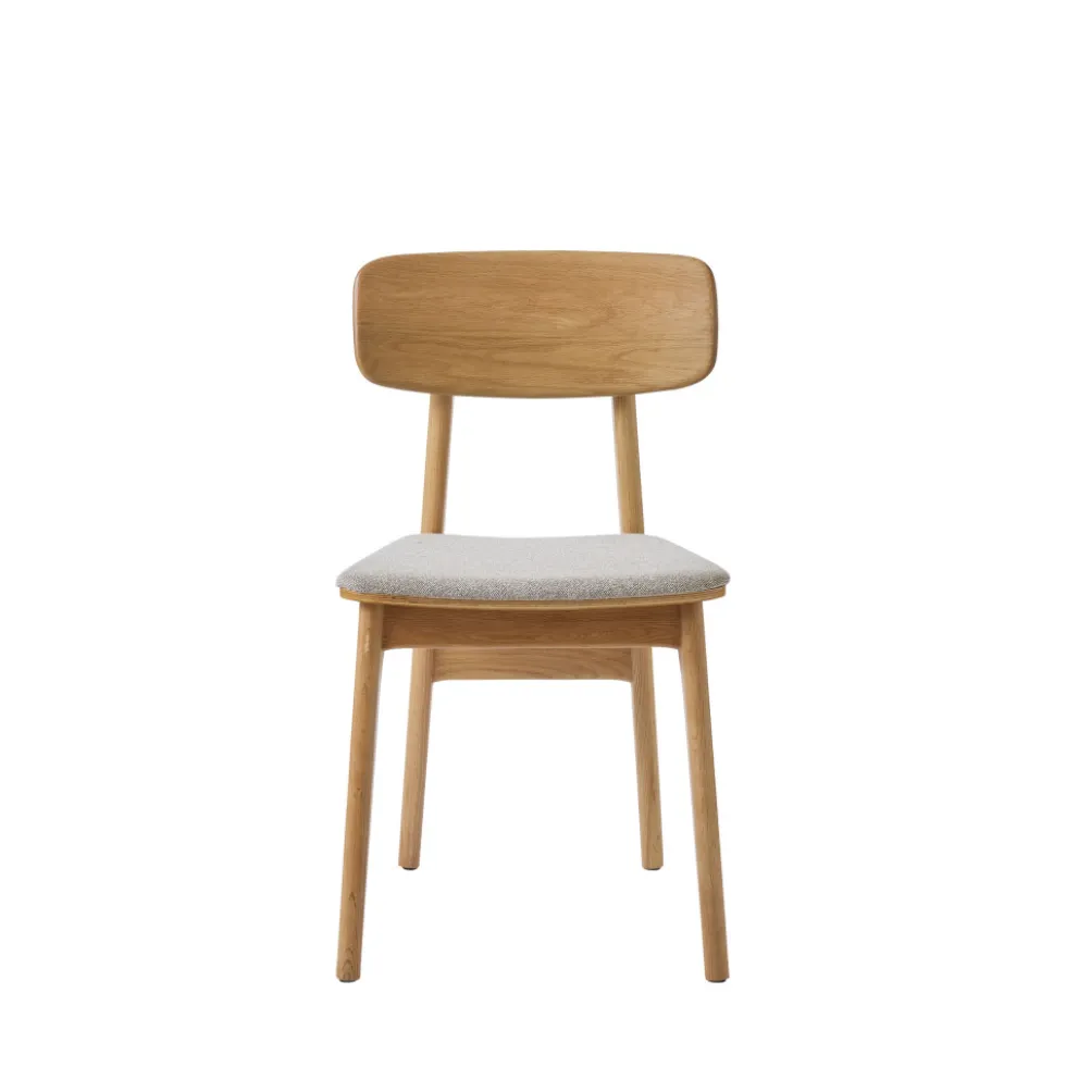 ORR Lot de 2 chaises en tissu et bois