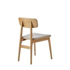 ORR Lot de 2 chaises en tissu et bois