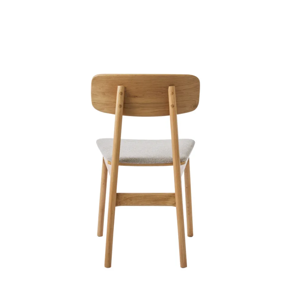 ORR Lot de 2 chaises en tissu et bois
