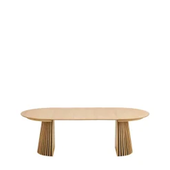 OSAKA Table à manger extensible 4 à 10 personnes 120-240x120cm en bois