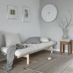 PACE Daybed en bois naturel et tissu