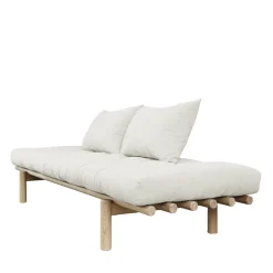 PACE Daybed en bois naturel et tissu
