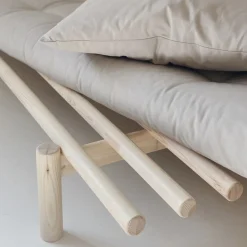 PACE Daybed en bois naturel et tissu