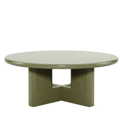 PALOMA Table basse ronde en bois laqué ø80cm