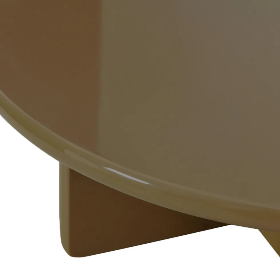 PALOMA Table basse ronde en bois laqué ø80cm