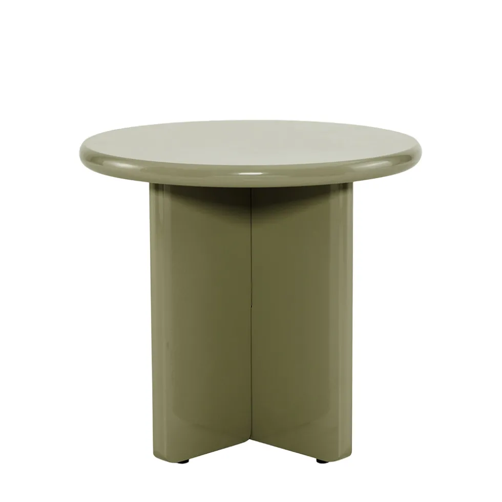 PALOMA Table d'appoint ronde en bois laqué ø50cm