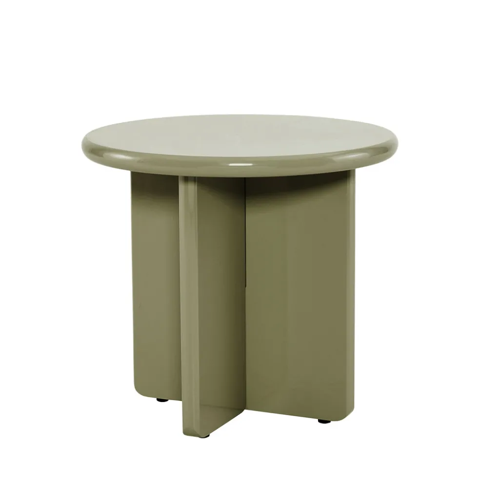 PALOMA Table d'appoint ronde en bois laqué ø50cm