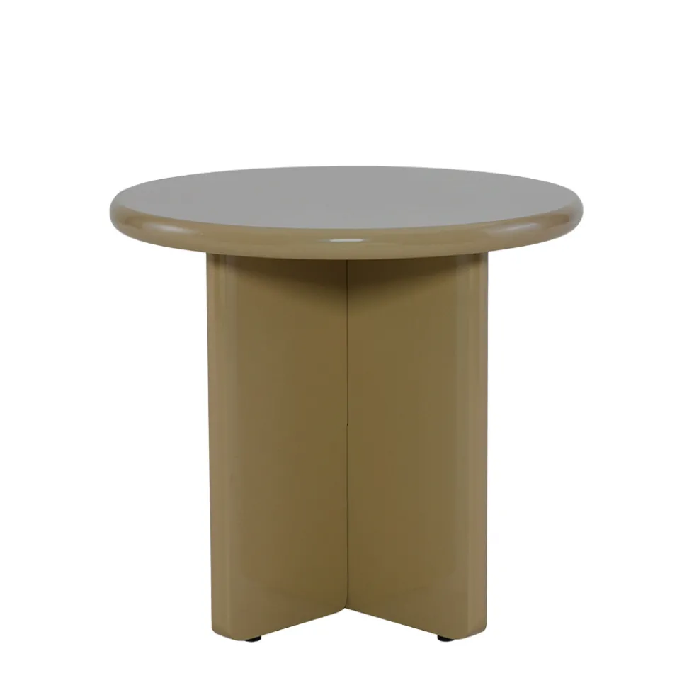 PALOMA Table d'appoint ronde en bois laqué ø50cm