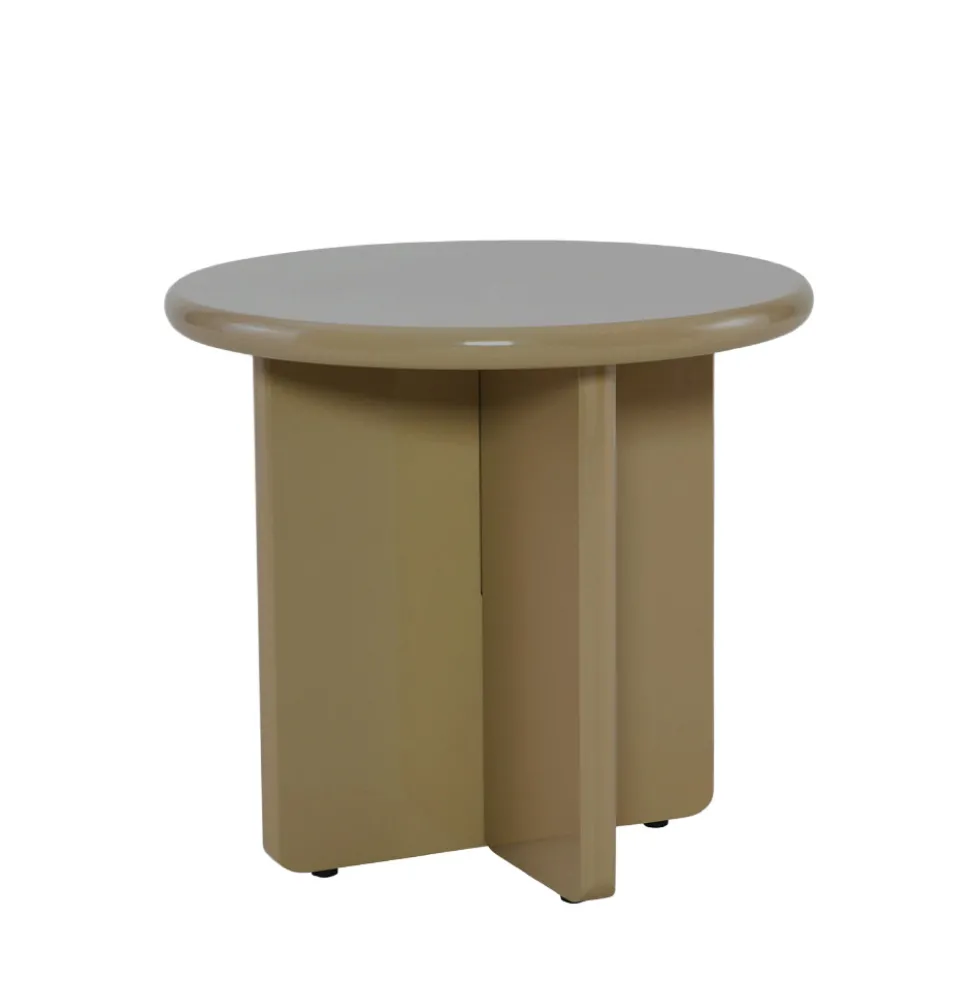 PALOMA Table d'appoint ronde en bois laqué ø50cm