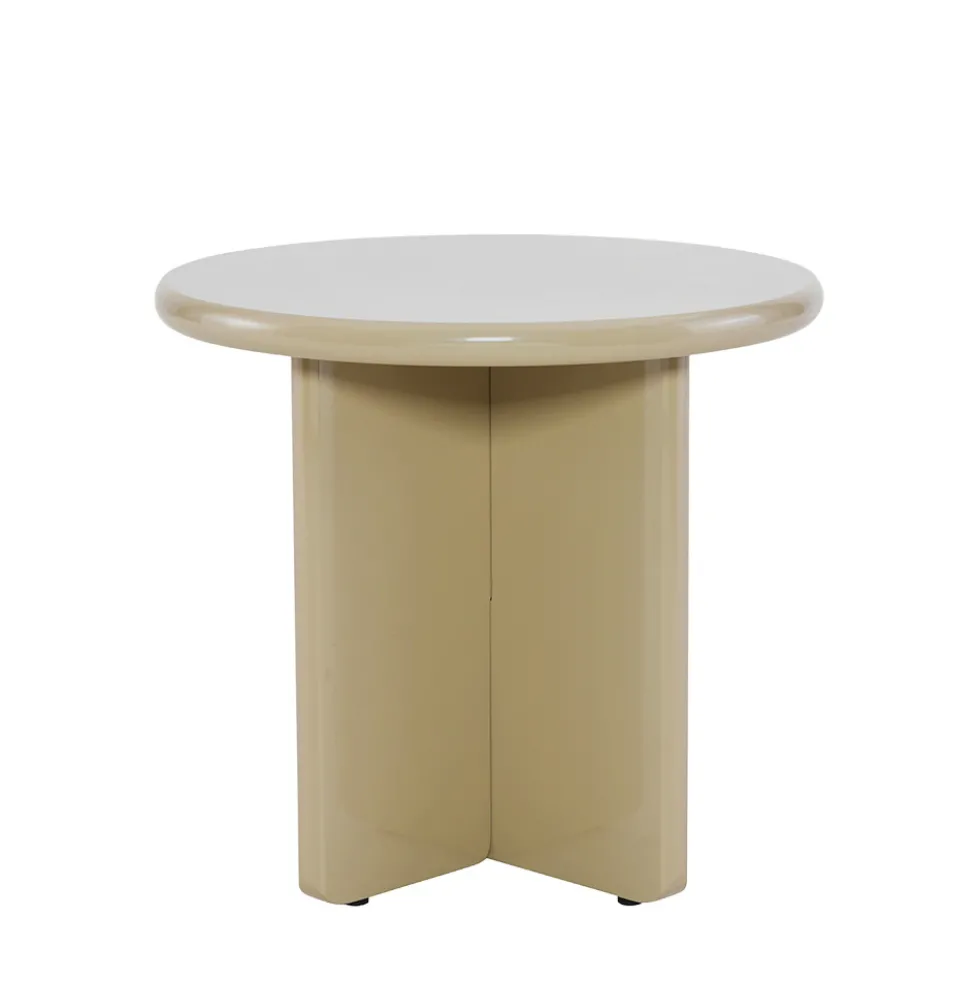 PALOMA Table d'appoint ronde en bois laqué ø50cm