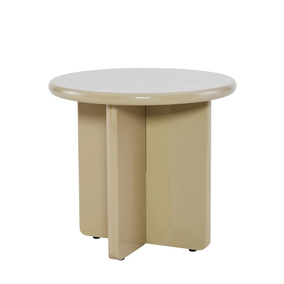 PALOMA Table d'appoint ronde en bois laqué ø50cm