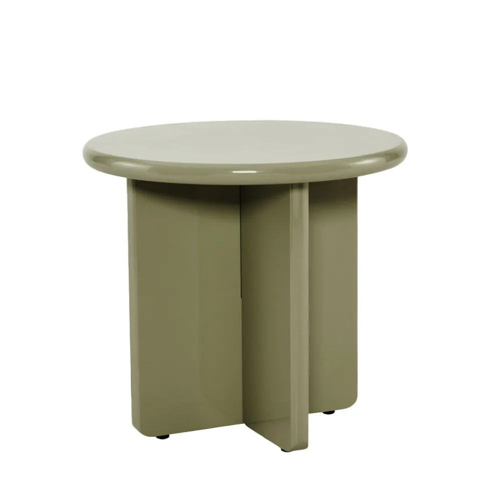 PALOMA Table d'appoint ronde en bois laqué ø50cm