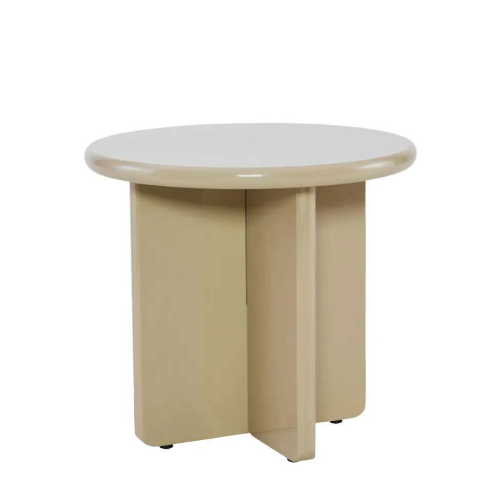 PALOMA Table d'appoint ronde en bois laqué ø50cm