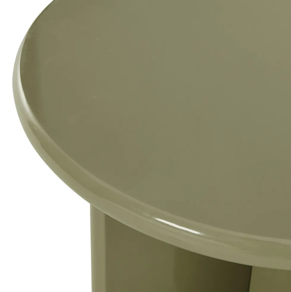 PALOMA Table d'appoint ronde en bois laqué ø50cm